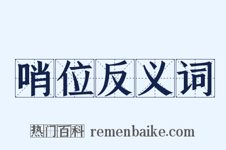 哨位反义词是什么意思的图片